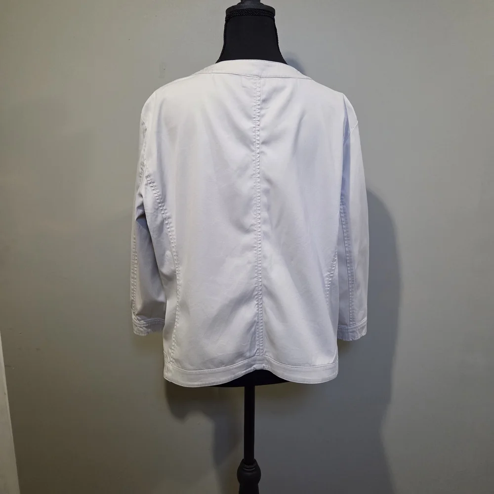 Talbots Cream Ruffle Jacket - Picture 4 of 5